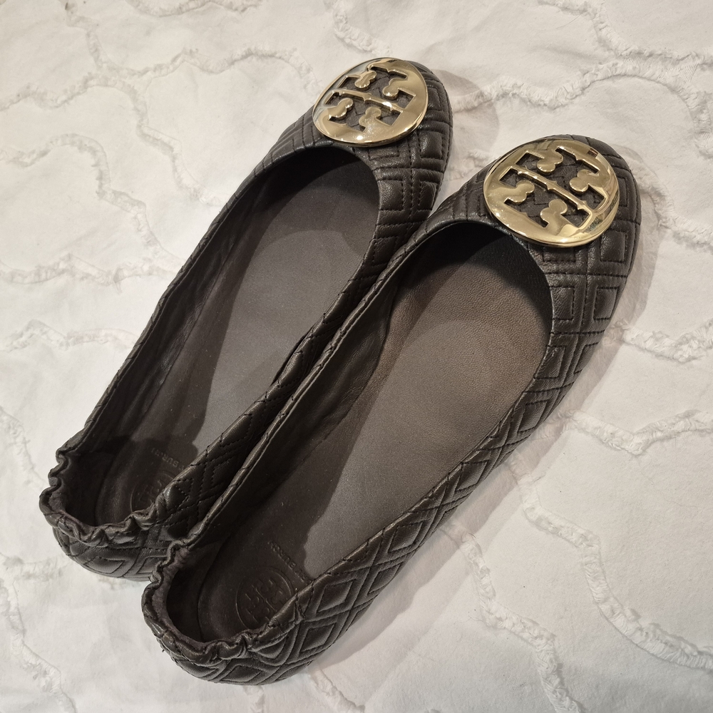 Tory Burch Women's Black Quilted Ballet Flats